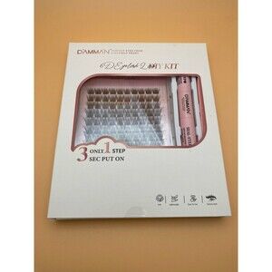 Damman 6D Eyelash DIY Kit Individual Cluster Extensions Set Bond Seal Applicator